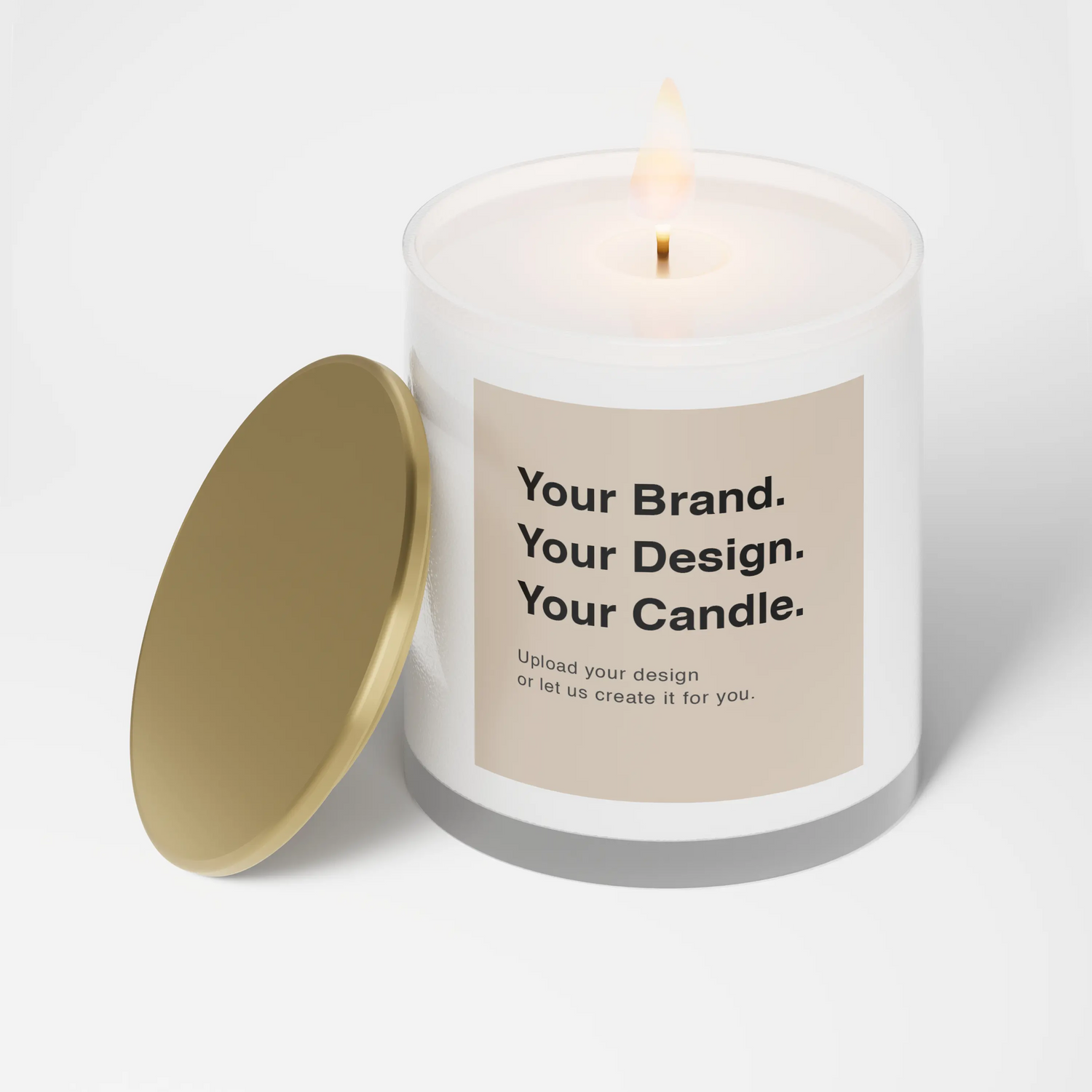 Custom Candle · 10oz White Glass