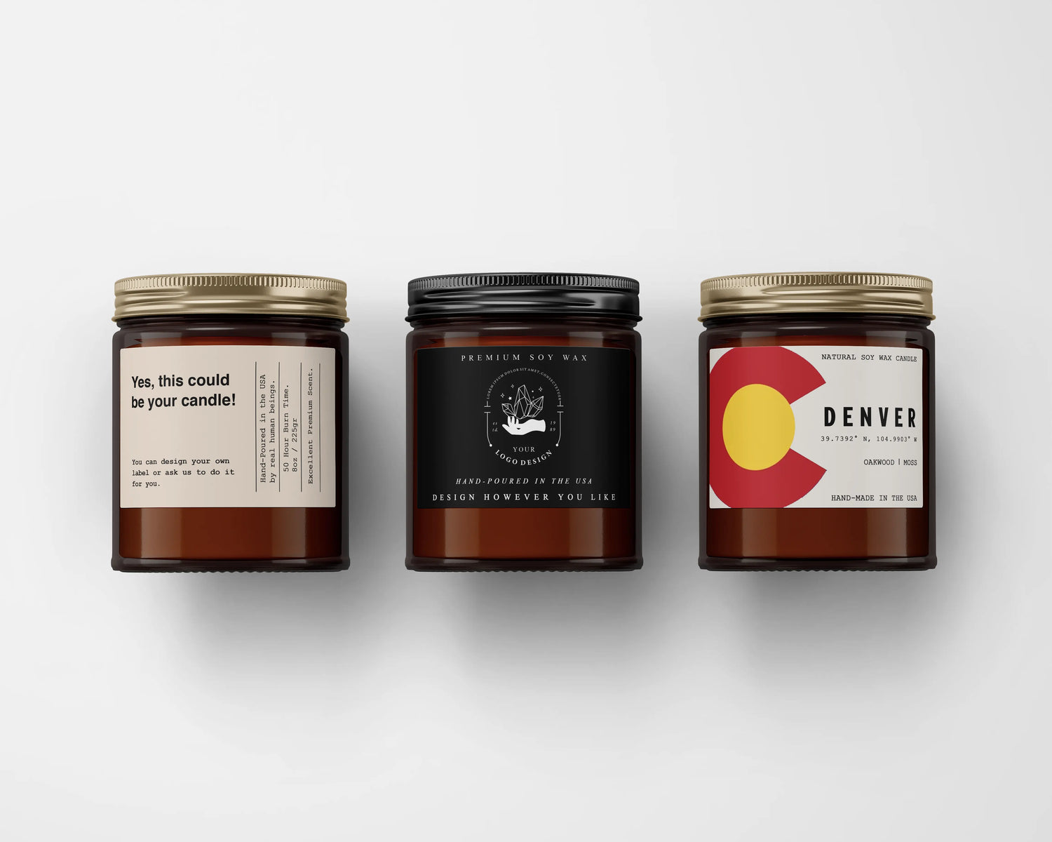 Custom Candle Label Design · We Create It For You